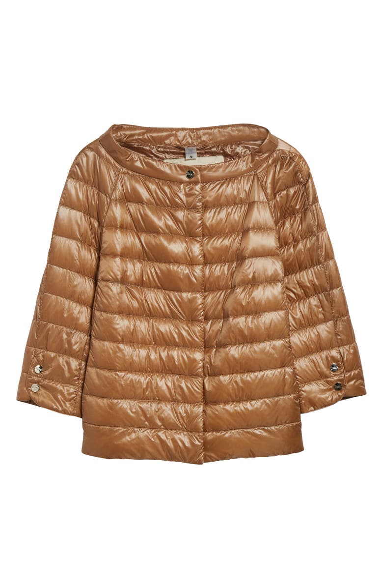 Herno Elsa Iconico Ultralight Water Repellent Down Puffer Jacket, Alternate, color, Camel