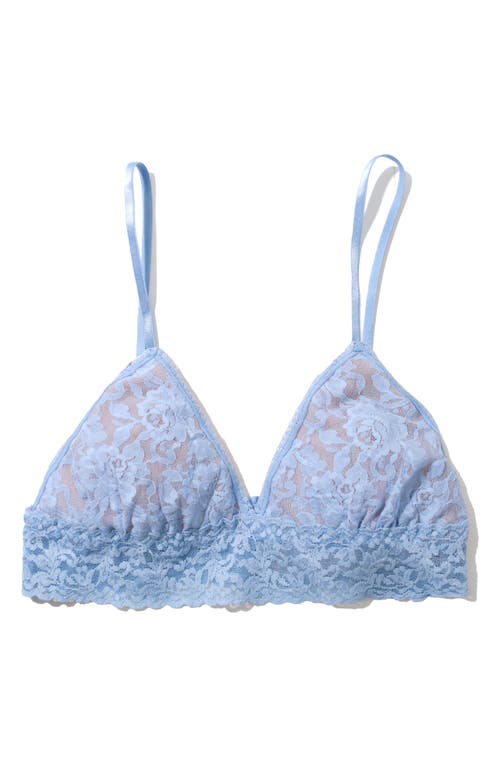 Hanky Panky Signature Lace Padded Triangle Bralette In Blue