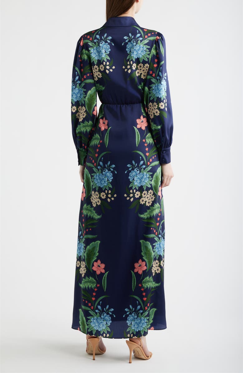 Julia Jordan Floral Print Long Sleeve Maxi Shirtdress, Alternate, color, 