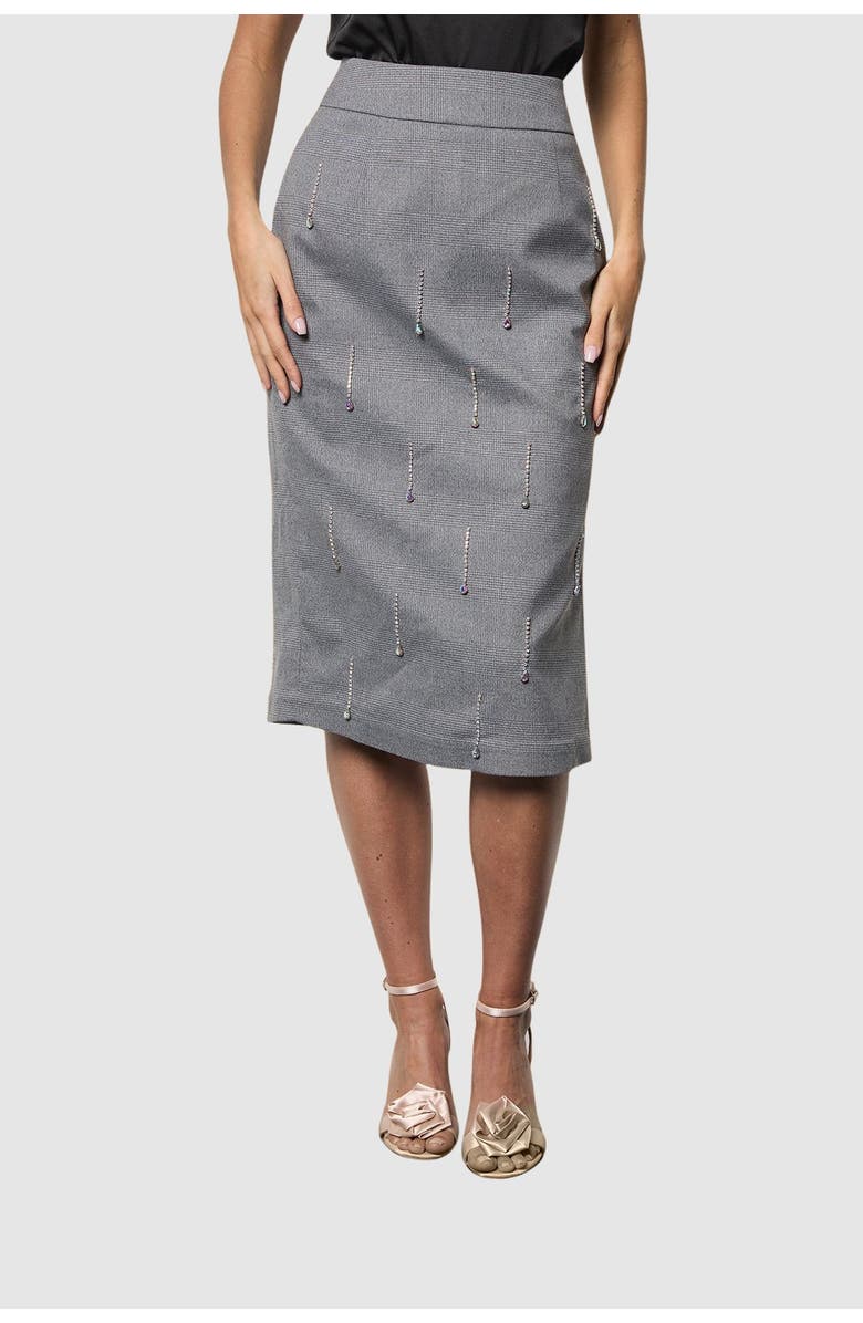 Coast Midi Pencil Skirt With Embellishment, Alternate, color, Grey