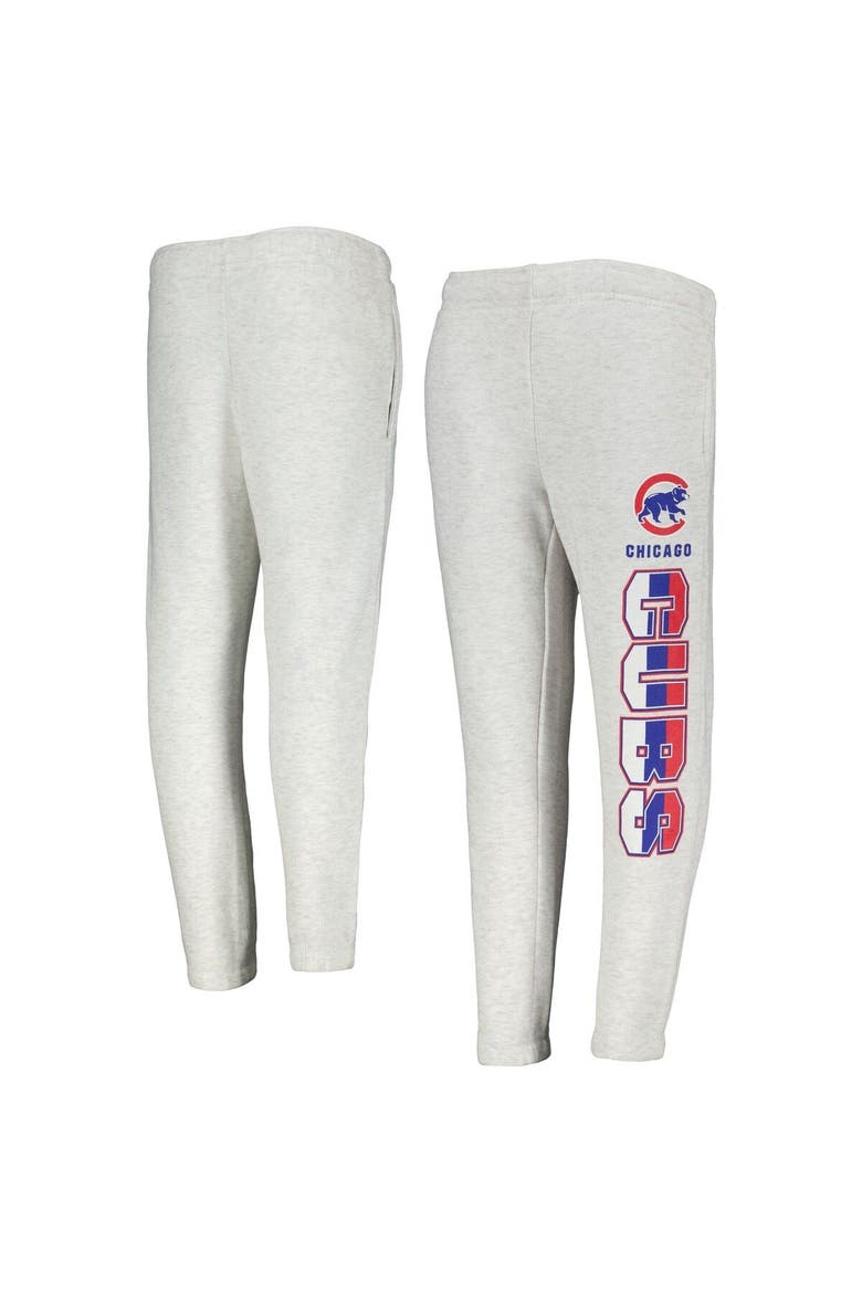 Youth Ash Chicago Cubs Game Time Fleece Pants, Main, color, Ash