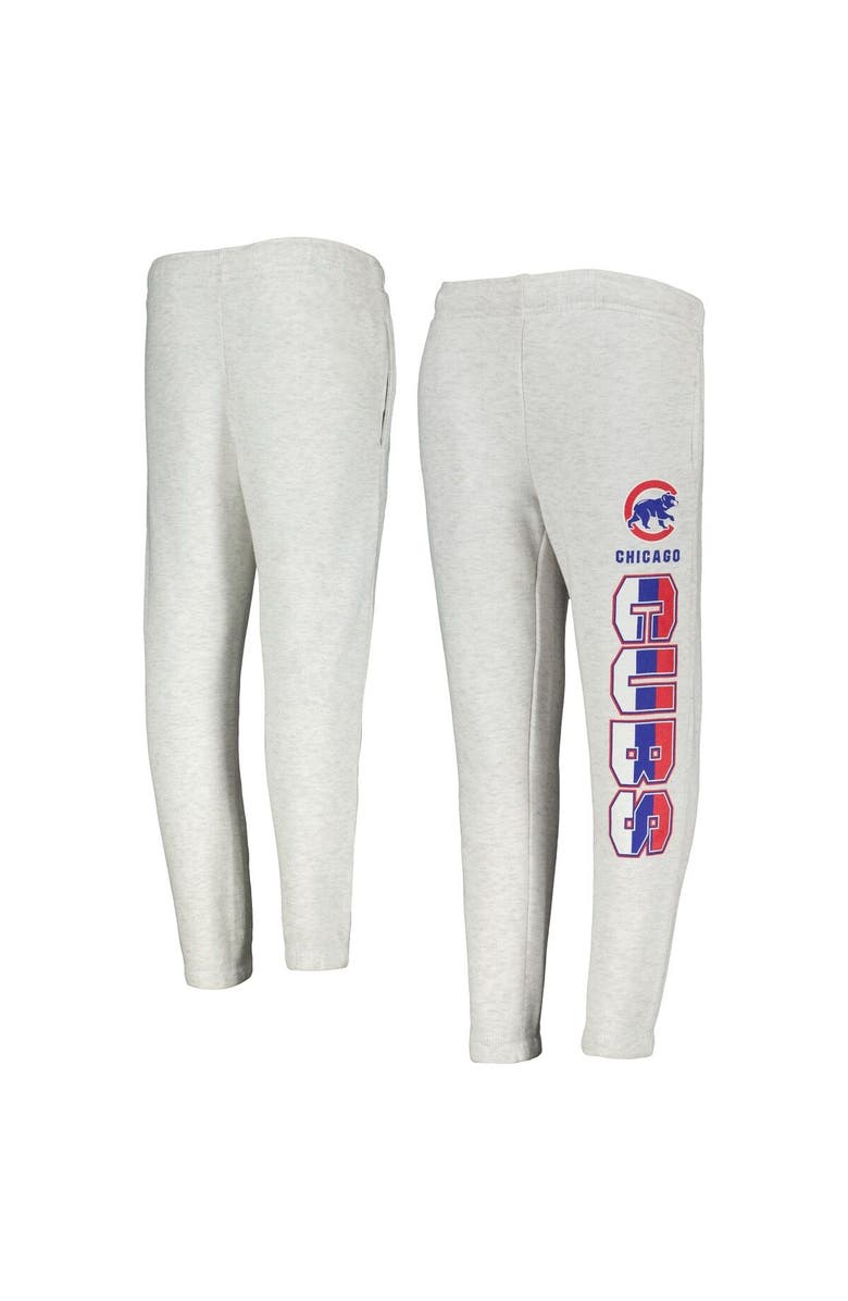 Outerstuff Youth Ash Chicago Cubs Game Time Fleece Pants, Main, color, Ash
