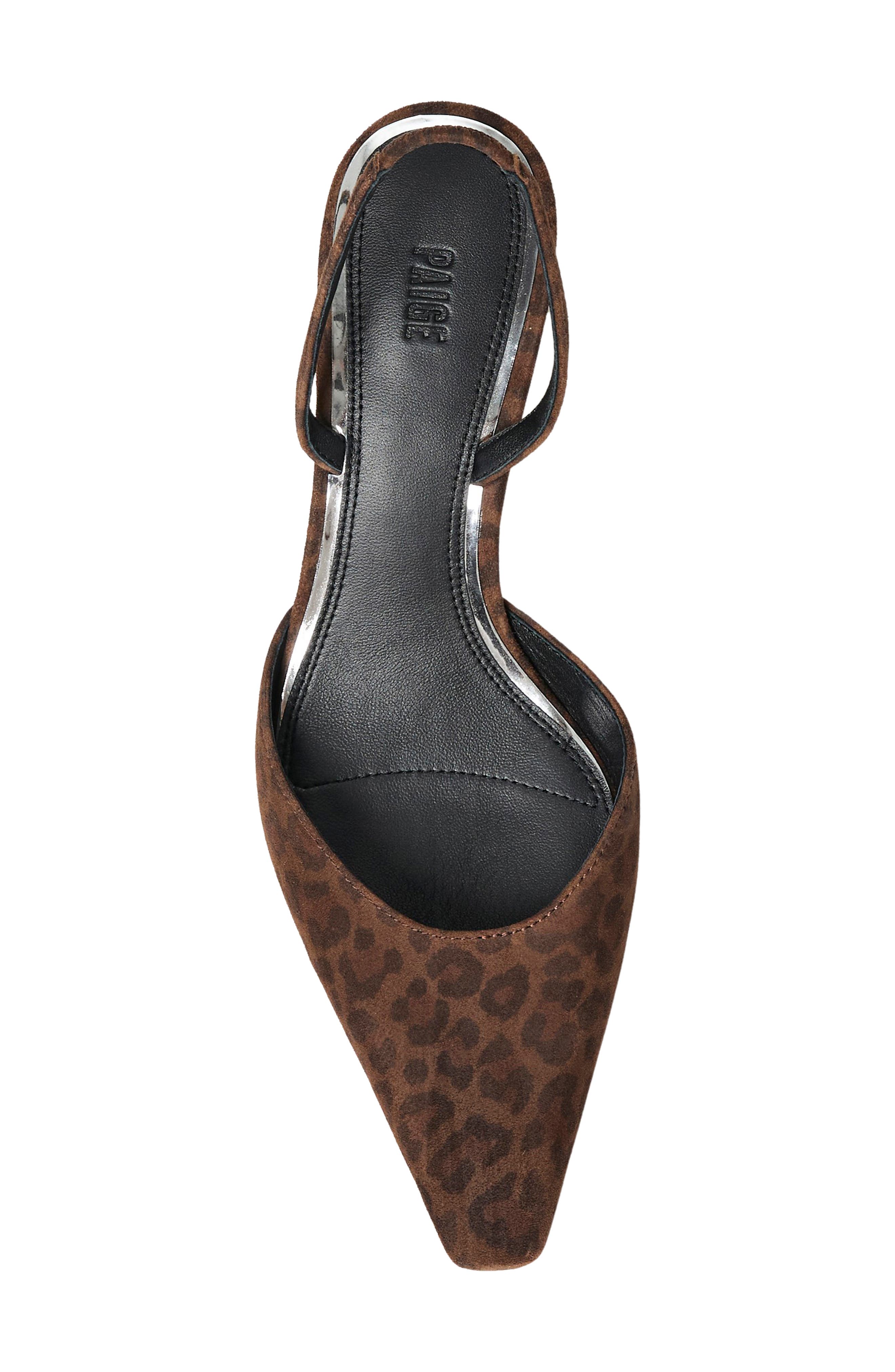 PAIGE Wren Slingback Pump, Alternate, color, Leopard
