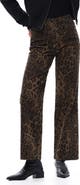 Bayeas High Waist Print Straight Leg Jeans