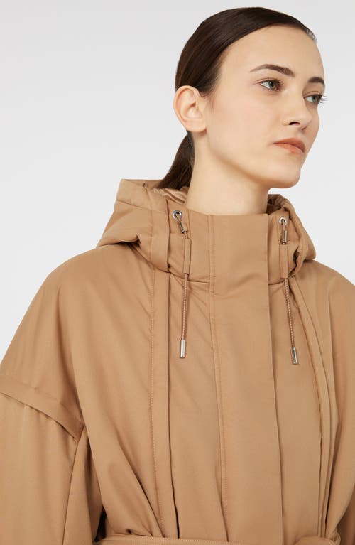 Mm By Max Mara Fez Hooded Coat In Brown