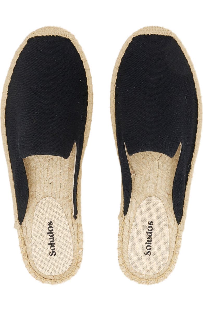 Soludos The Dali Mule Canvas Colors Espadrille, Alternate, color, Noche Black