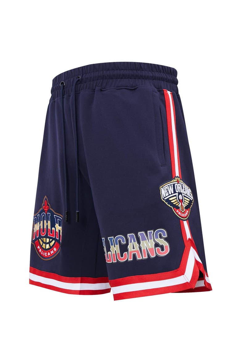 Men's Pro Standard Navy New Orleans Pelicans Chenille Shorts, Alternate, color, Navy