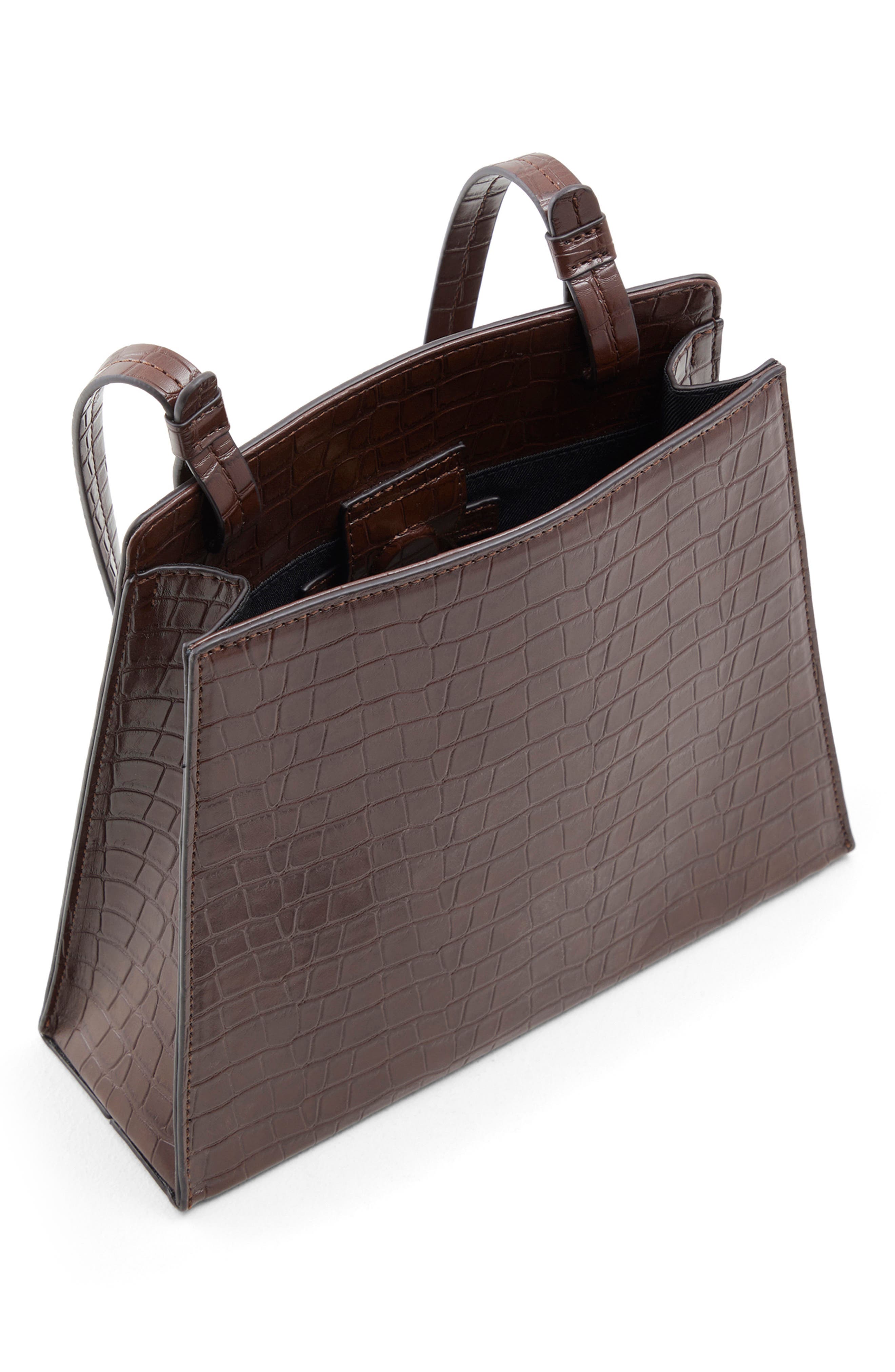 Who What Wear Jeanie Faux Leather Crossbody Bag, Alternate, color, 