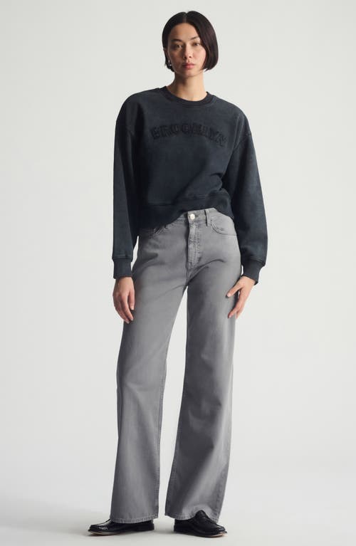 Brooklyn Industries Appliqué Logo Graphic Sweatshirt In Black