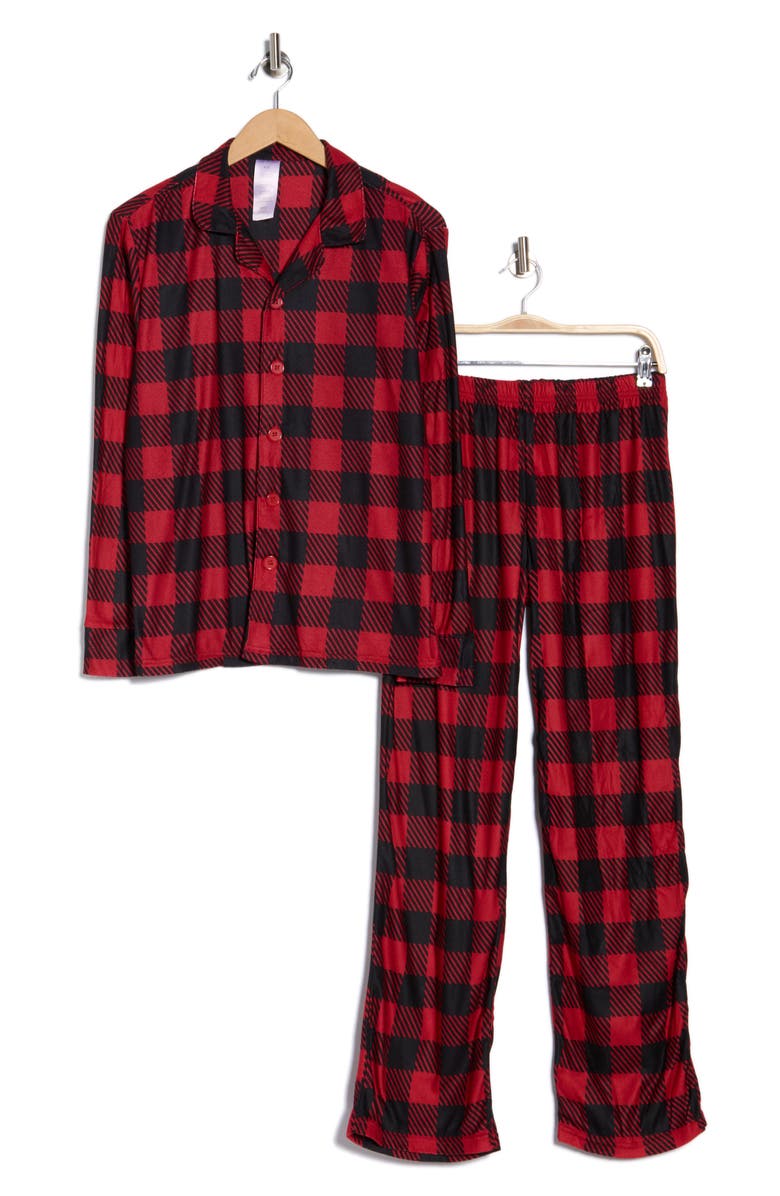 BABY STARTERS Family Buffalo Plaid Pajamas, Main, color, Red