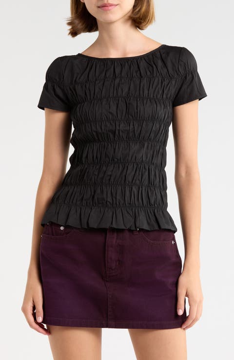 Spoiler Alert Shirred Top
