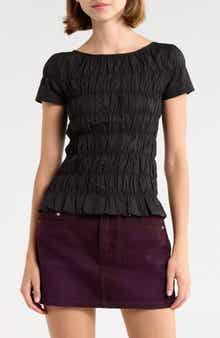 Spoiler Alert Shirred Top