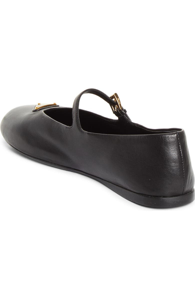 Prada Logo Mary Jane Flat, Alternate, color, Nero
