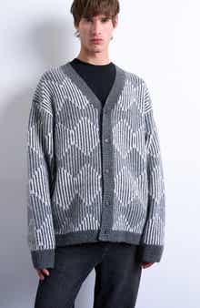 Topman Diamond V-Neck Cardigan