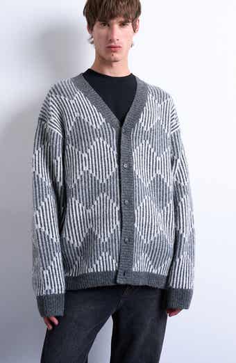 Topman Diamond V-Neck Cardigan
