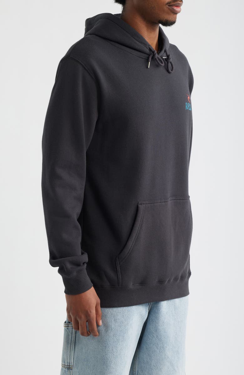 Rip Curl Shred Hoodie, Alternate, color, Washed Black