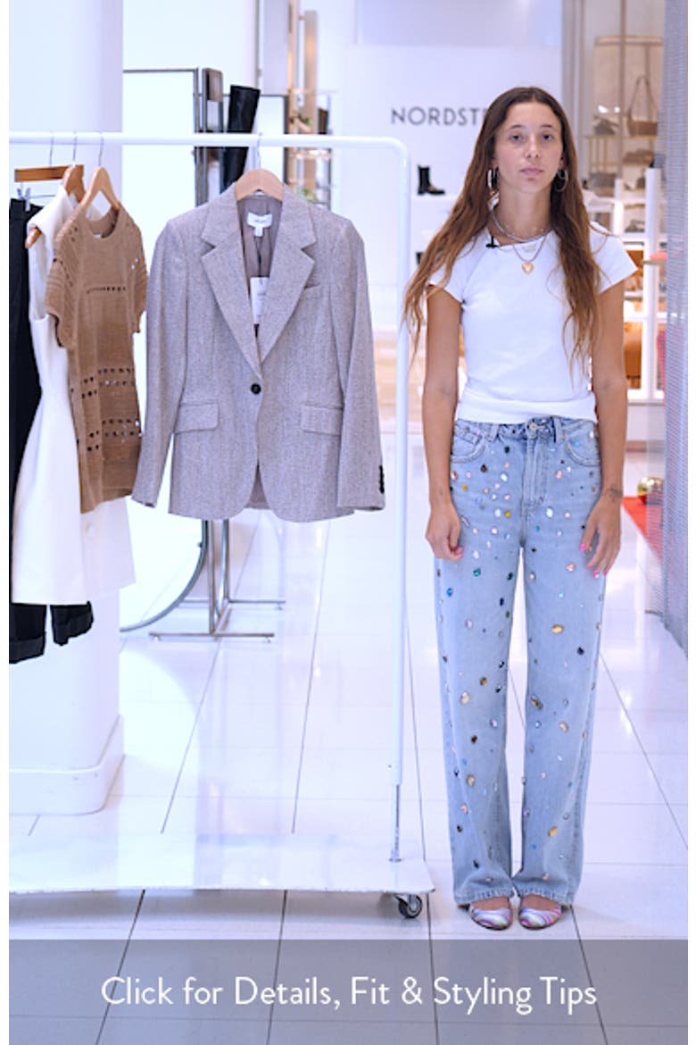 Isla One-Button Herringbone Jacket video