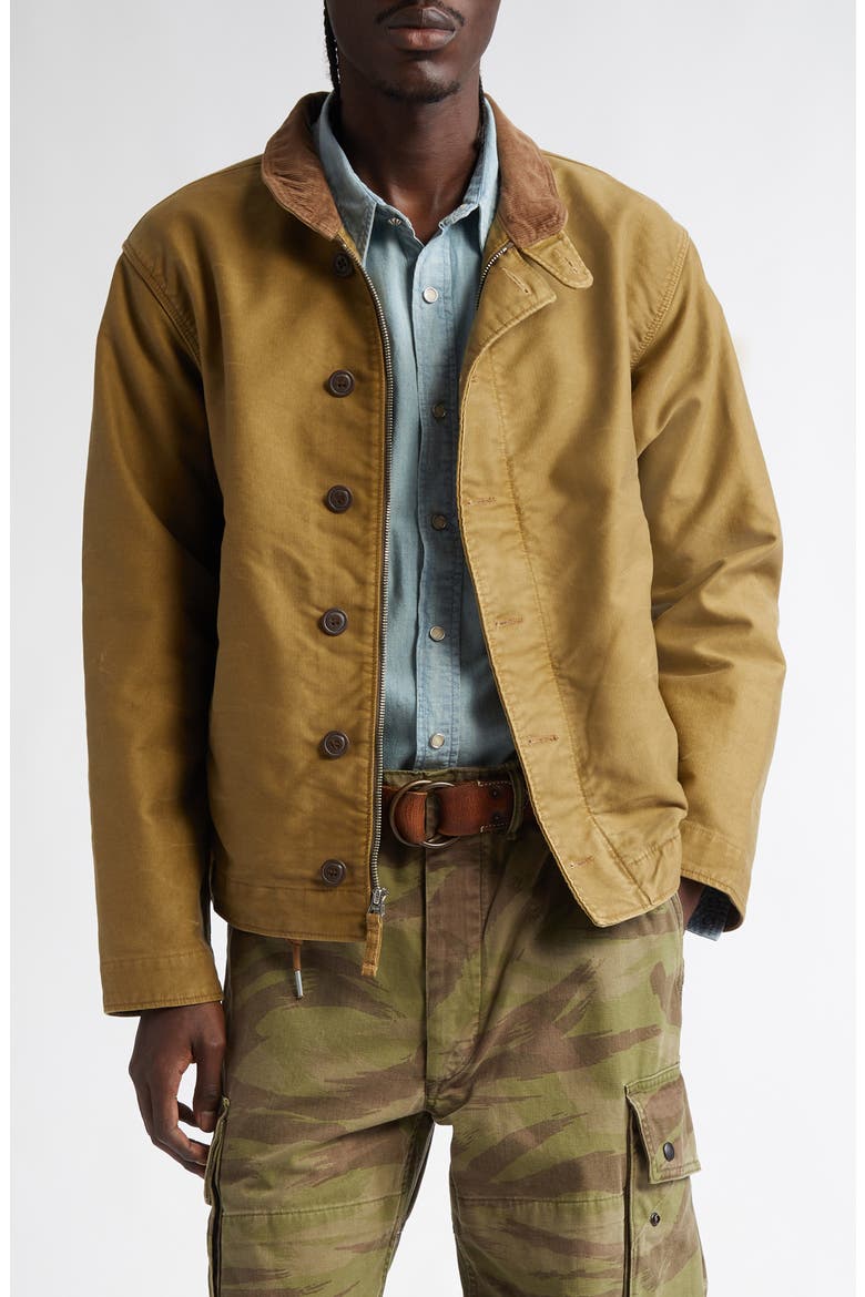 Bower Cotton Work Jacket, Main, color, KHAKI DRAB