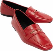 Forever & Always Shoes Iridessa Leather Flat Loafers