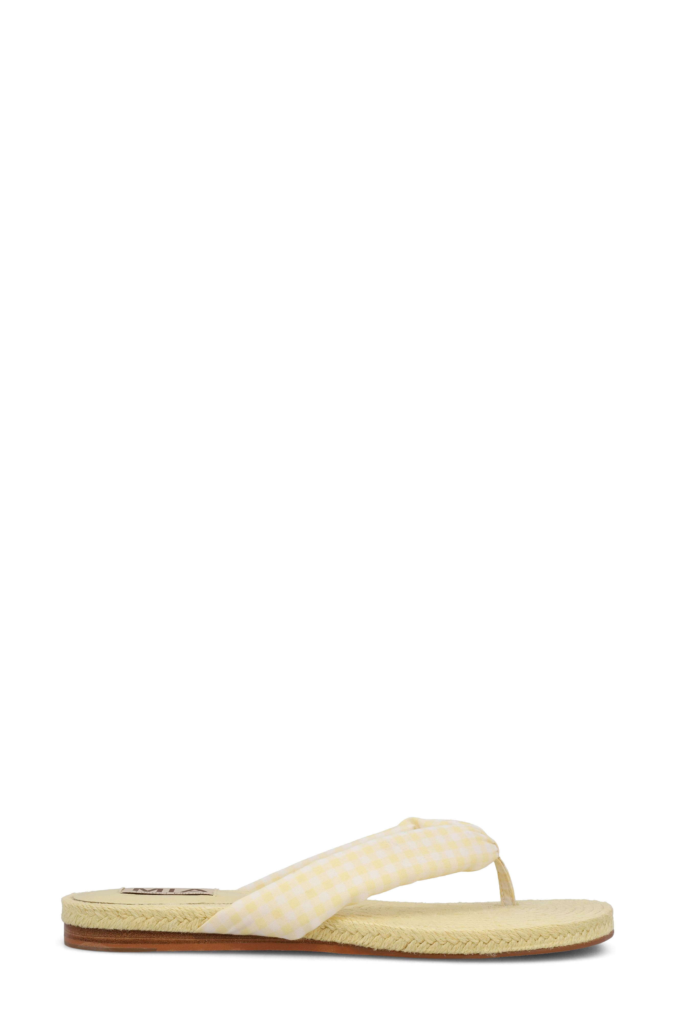 Aleena Espadrille Flip Flop, Alternate, color, YELLOW/ WHITE