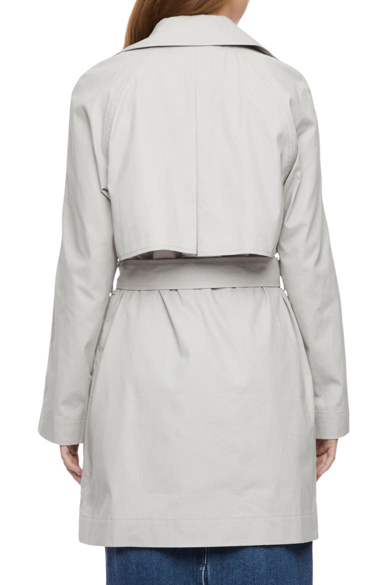 Cotton Twill Trench Coat, Alternate, color, COOL GRAY