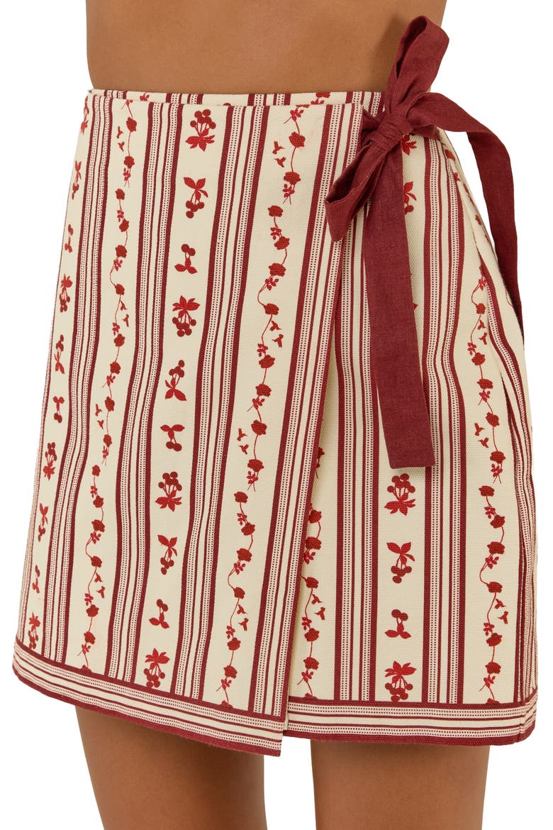 Rex Wrap Skirt, Alternate, color, Raye Fleur