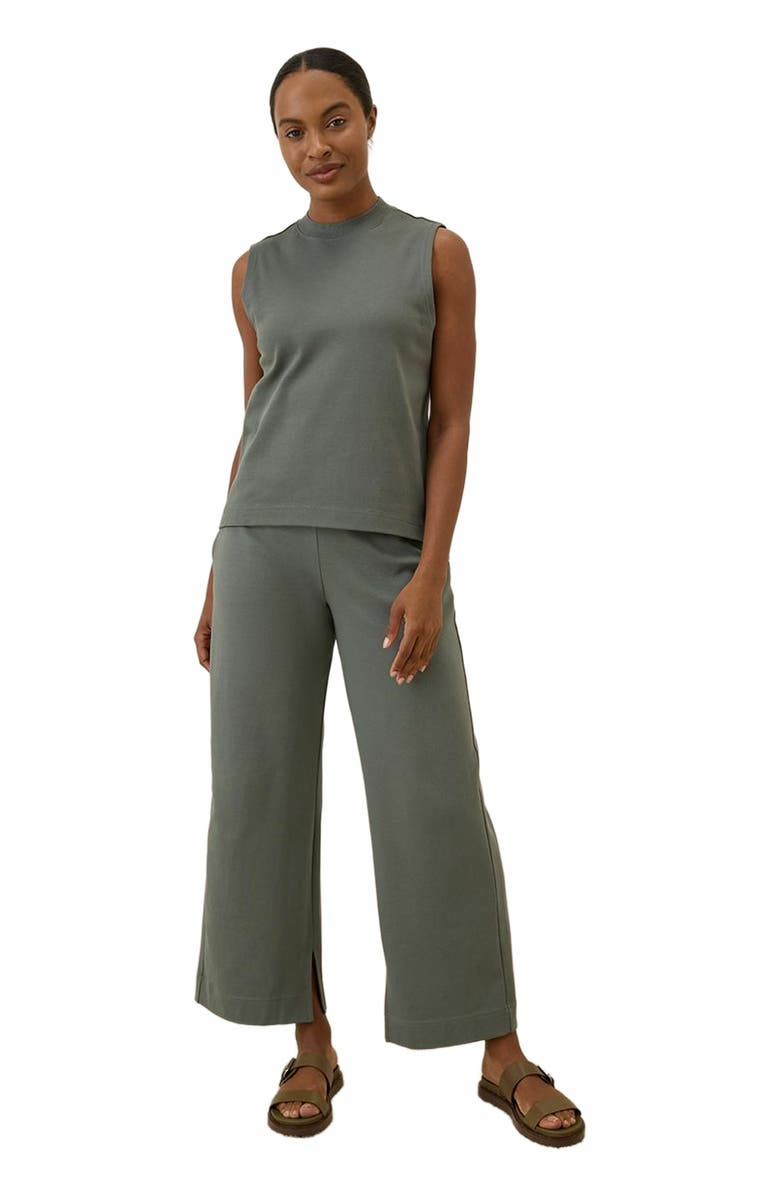 Pact Organic Cotton Airplane Wide Leg Pant - 29" Inseam, Main, color, Castor Grey