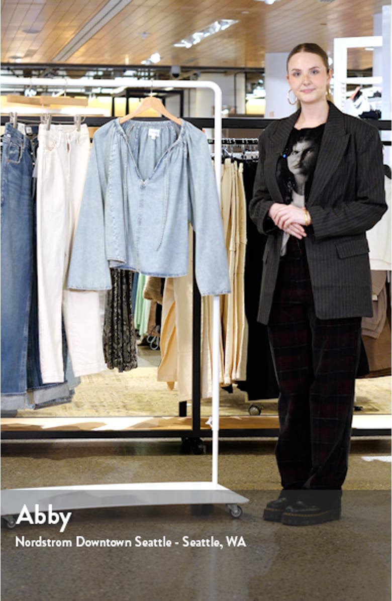 Tie Neck Denim Top, sales video thumbnail