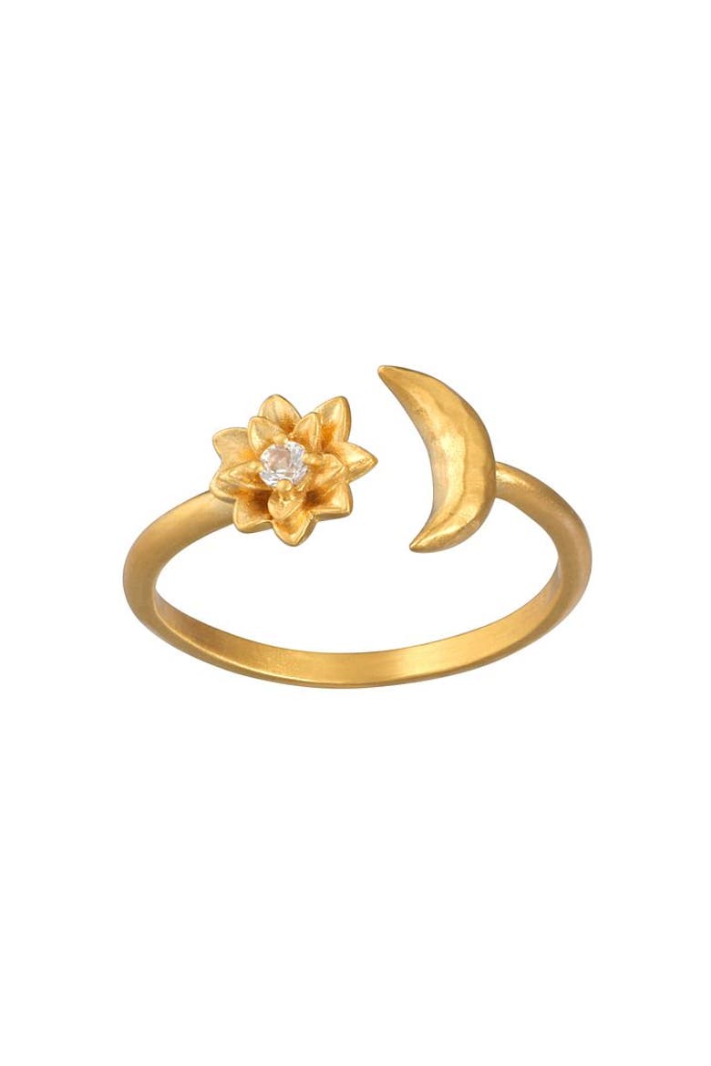 Spirit in Transformation Lotus Moon Ring, Main, color, Gold