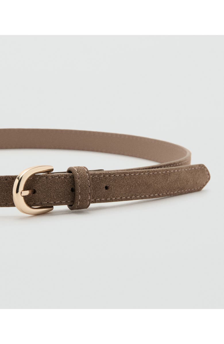 MANGO Suede Belt, Alternate, color, Medium Brown