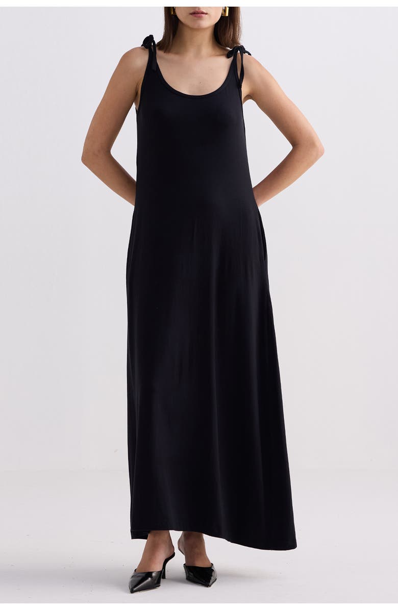 Reistor Tie-Detail Maxi Dress, Main, color, Black