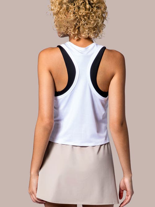 Pb5star Cropped Racer Back Tank In White