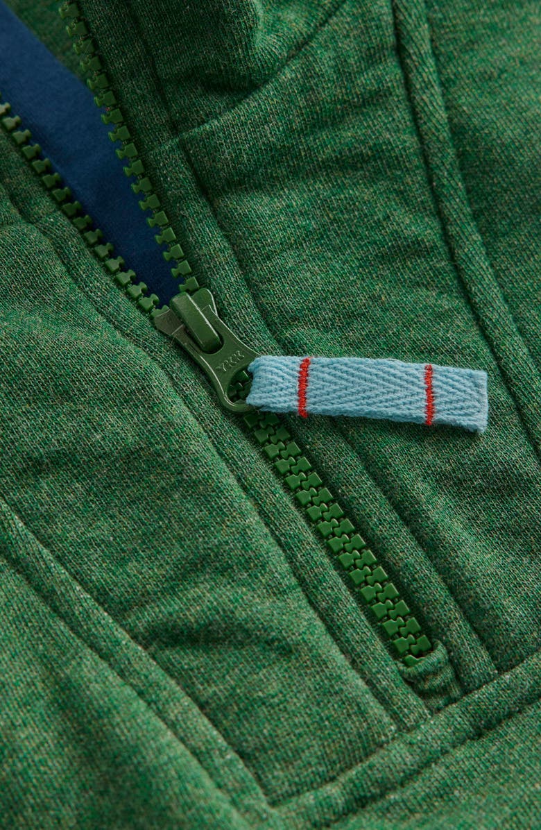 Boden Cotton Half Zip Sweatshirt, Alternate, color, Green Marl