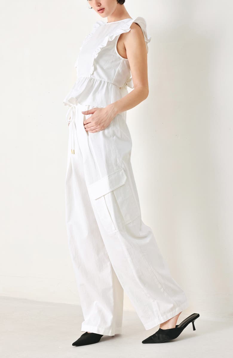 FREEMARKET Ruffle Peplum Top, Alternate, color, Off White