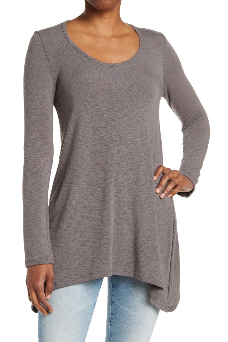 Asymmetrical Swing Sweater, Main, color, ULTIMATE GRAY