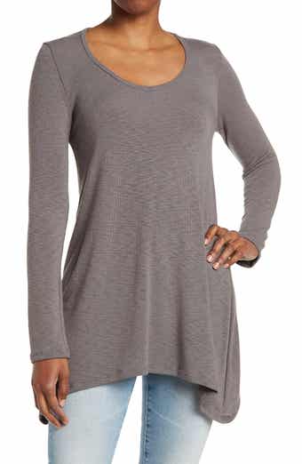 GO COUTURE Asymmetrical Swing Sweater