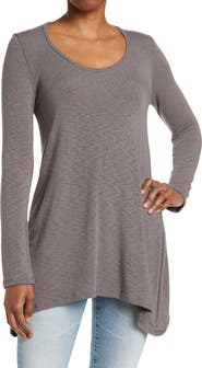 GO COUTURE Asymmetrical Swing Sweater