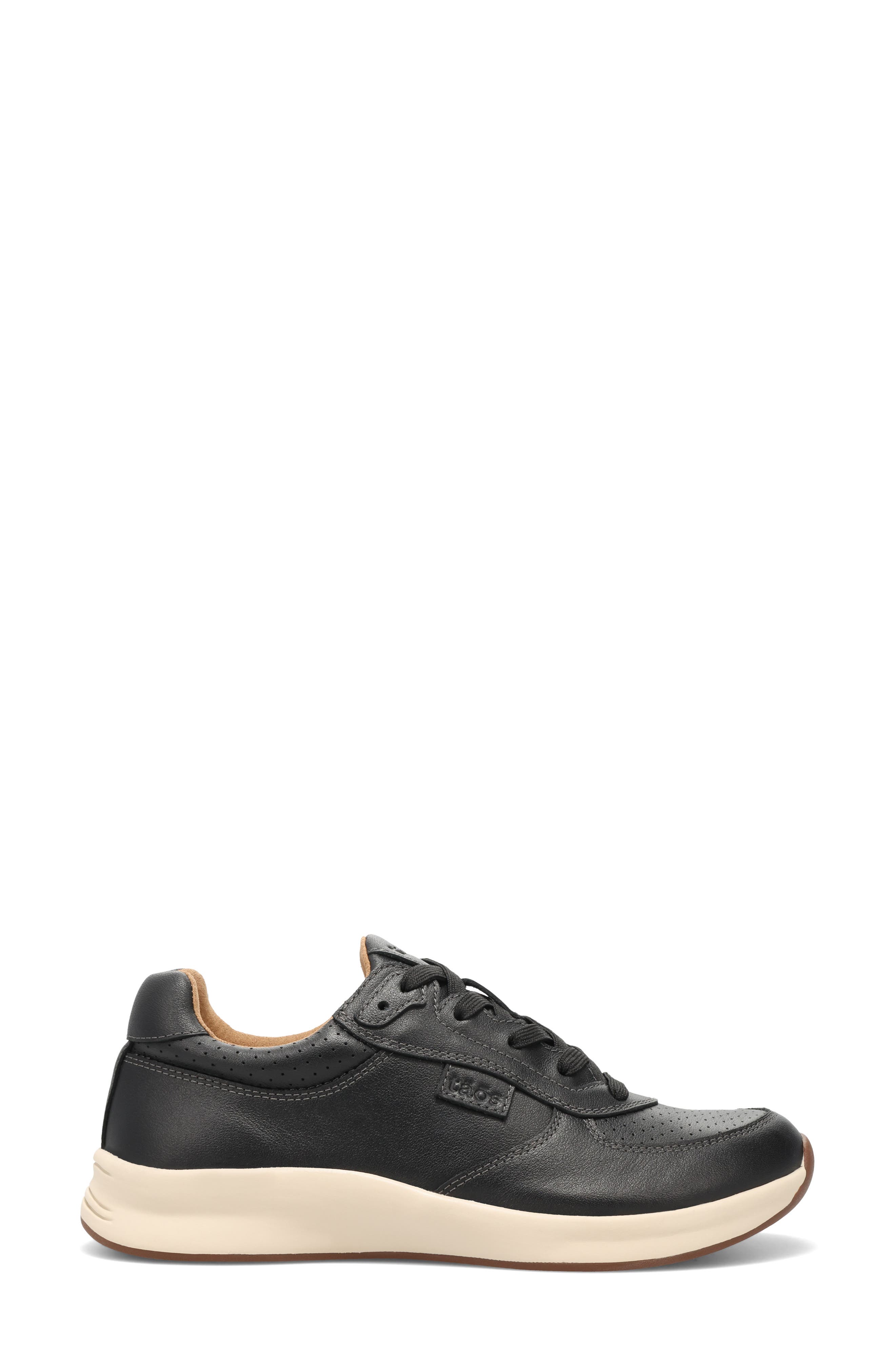 Delta Leather Sneaker, Alternate, color, BLACK