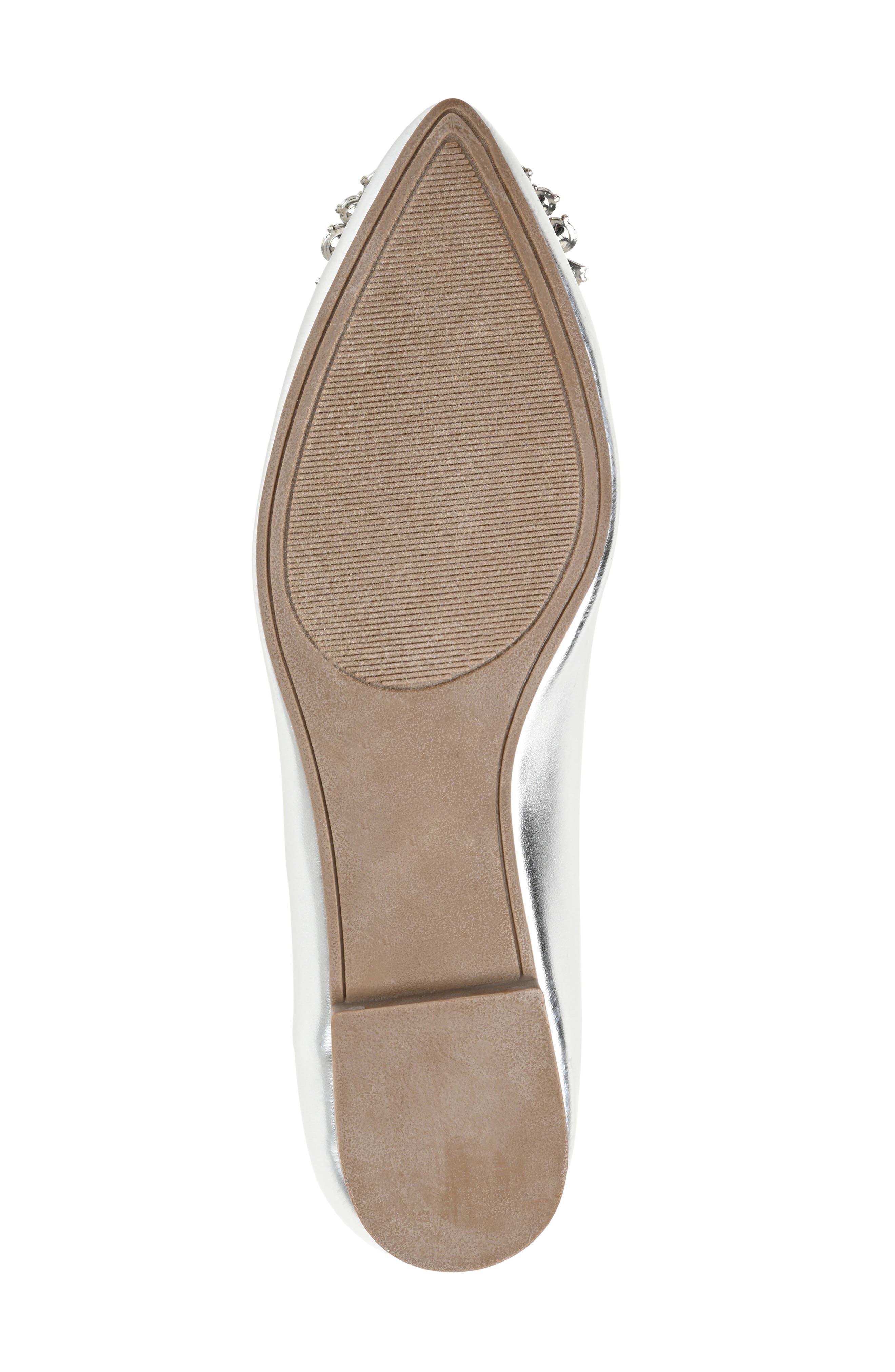 JOURNEE Renzo Embellished Flat, Alternate, color, SILVER