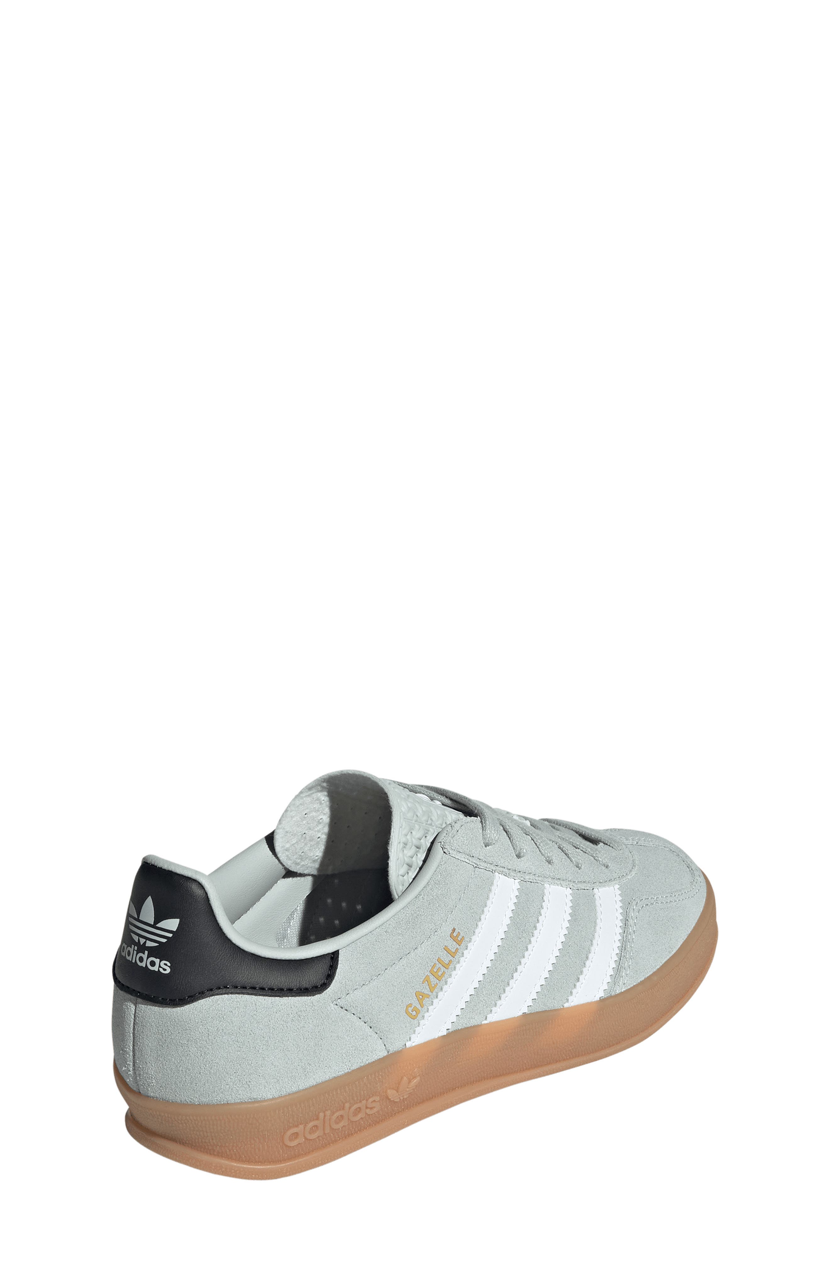 adidas Kids' Gazelle Indoor Sneaker, Alternate, color, Wonder Silver/ White/ Black