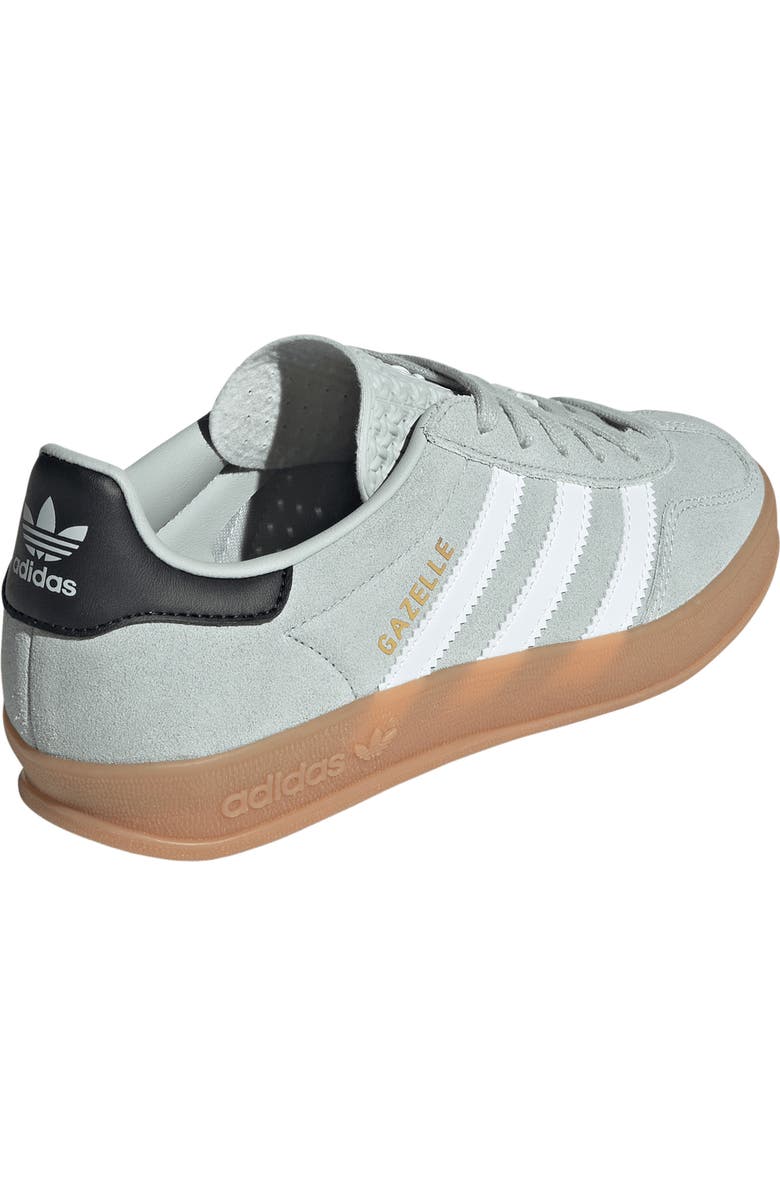 adidas Kids' Gazelle Indoor Sneaker, Alternate, color, Wonder Silver/ White/ Black