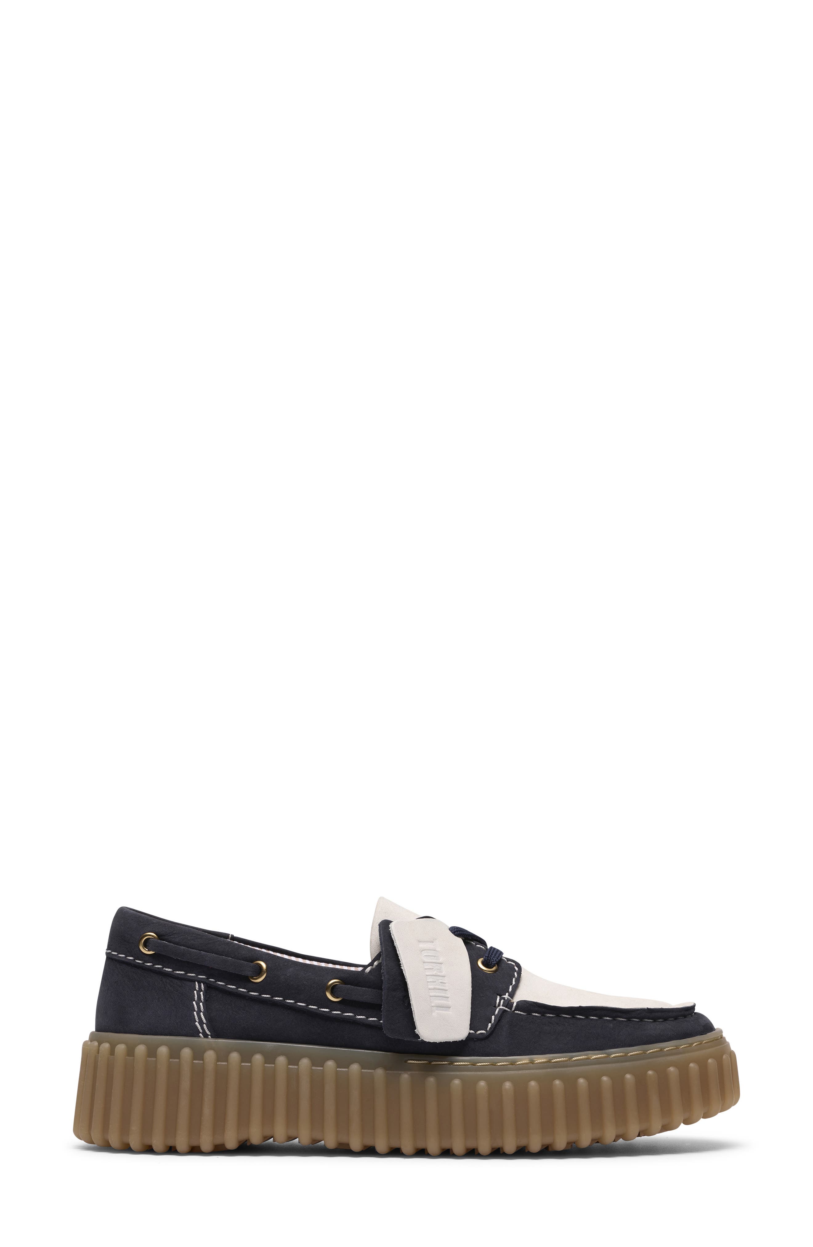 Torhill Leather Boat Shoe, Alternate, color, NAVY COMBI
