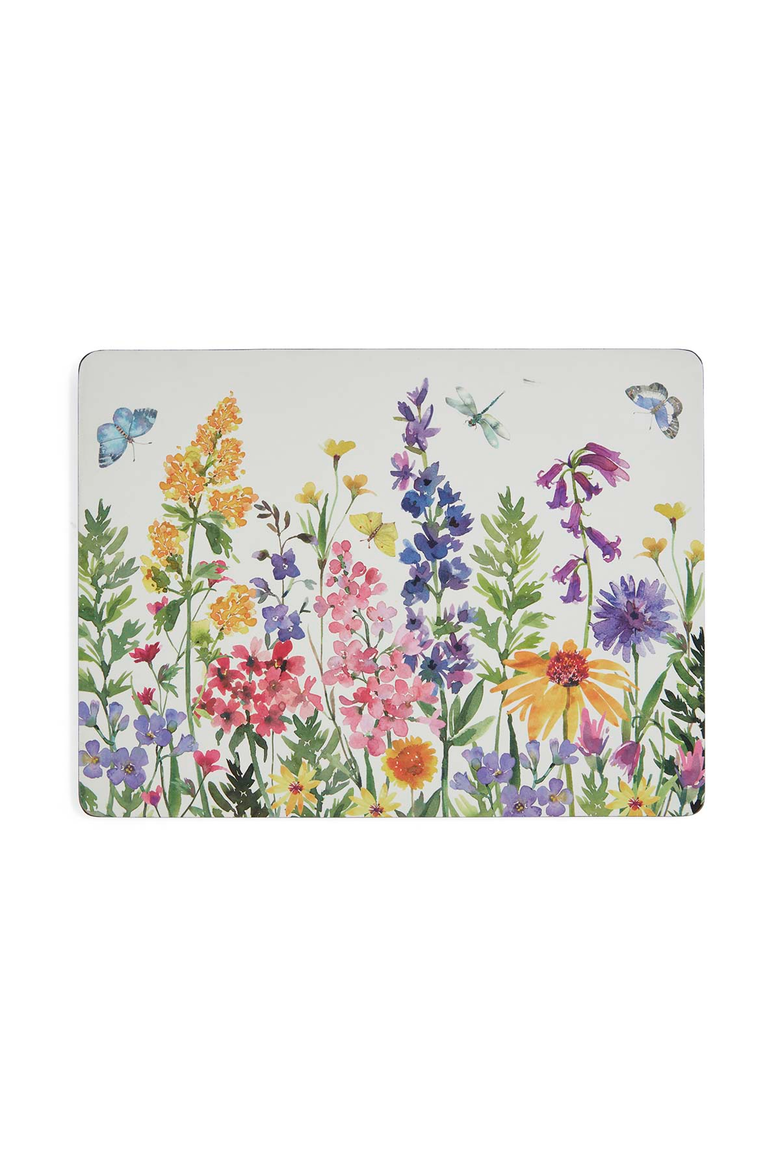 Wildflowers Set of 4 Cork Back Placemats, Alternate, color, Multi