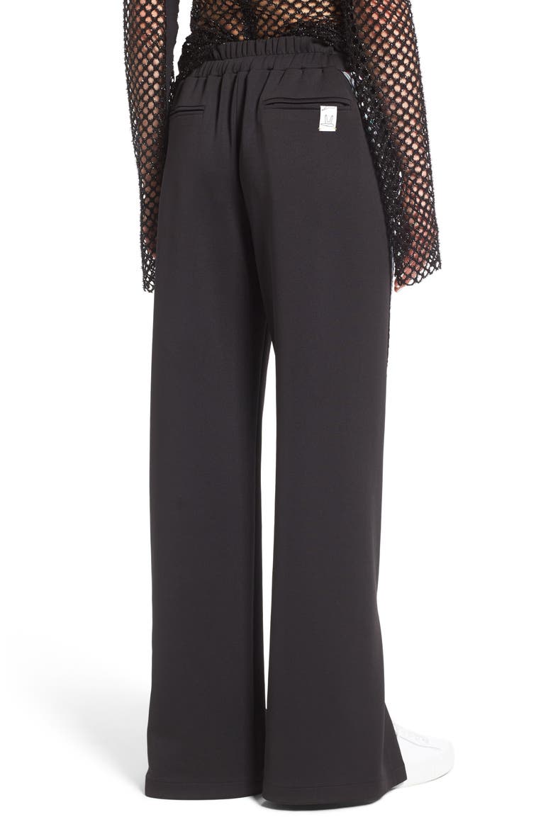 Unisex Stretch Crepe Wide Leg Pants, Alternate, color, BLACK