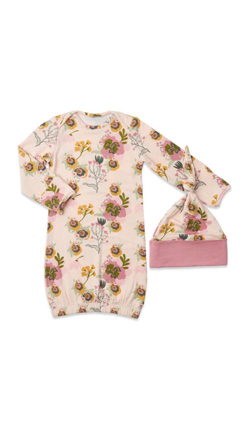 Everly Grey Adaline During & After 5-piece Maternity/nursing Sleep Set For Mom & Baby In Pink