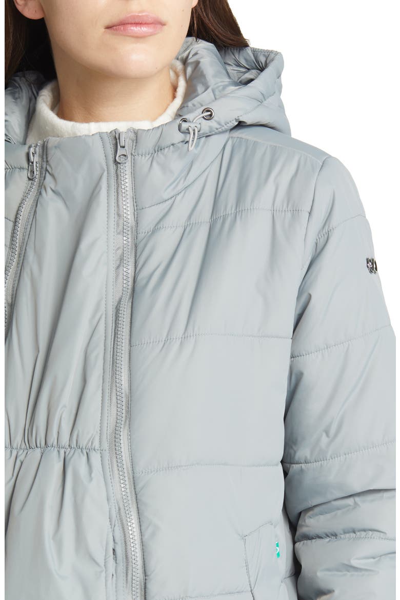 3-in-1 Long Quilted Waterproof Maternity Puffer Coat, Alternate, color, GRAPHITE