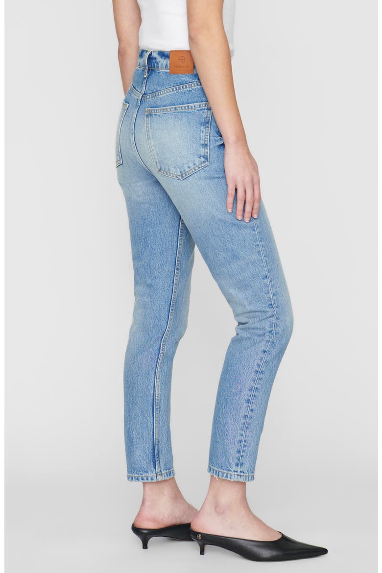 Sonya High Waist Ankle Slim Straight Leg Jeans, Alternate, color, BLUE RESERVOIR