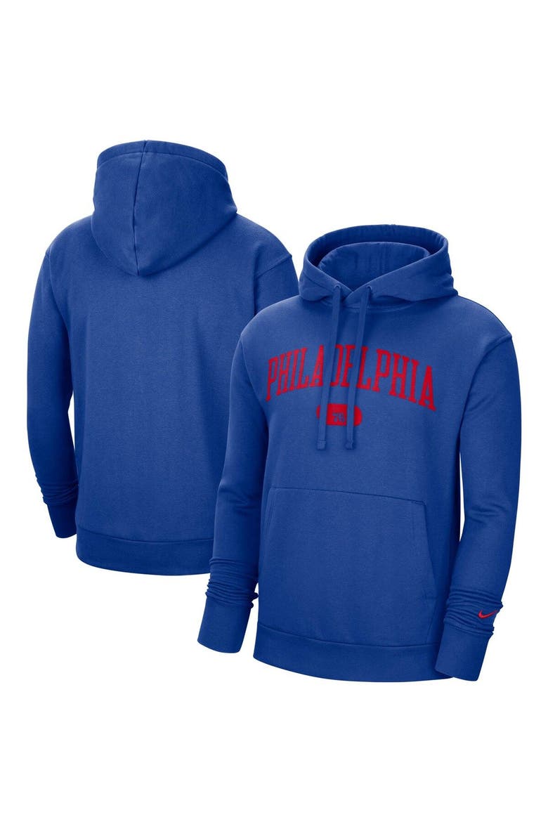 Men's Nike Royal Philadelphia 76ers Heritage Essential Pullover Hoodie, Main, color, Royal