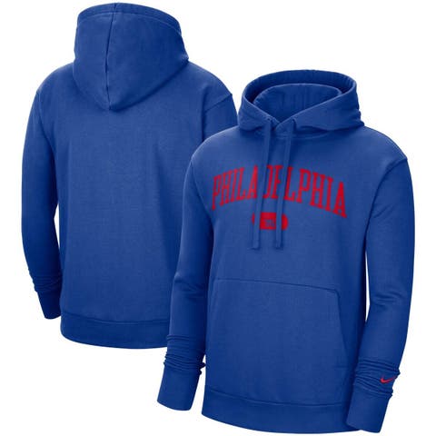 Men's Nike Royal Philadelphia 76ers Heritage Essential Pullover Hoodie