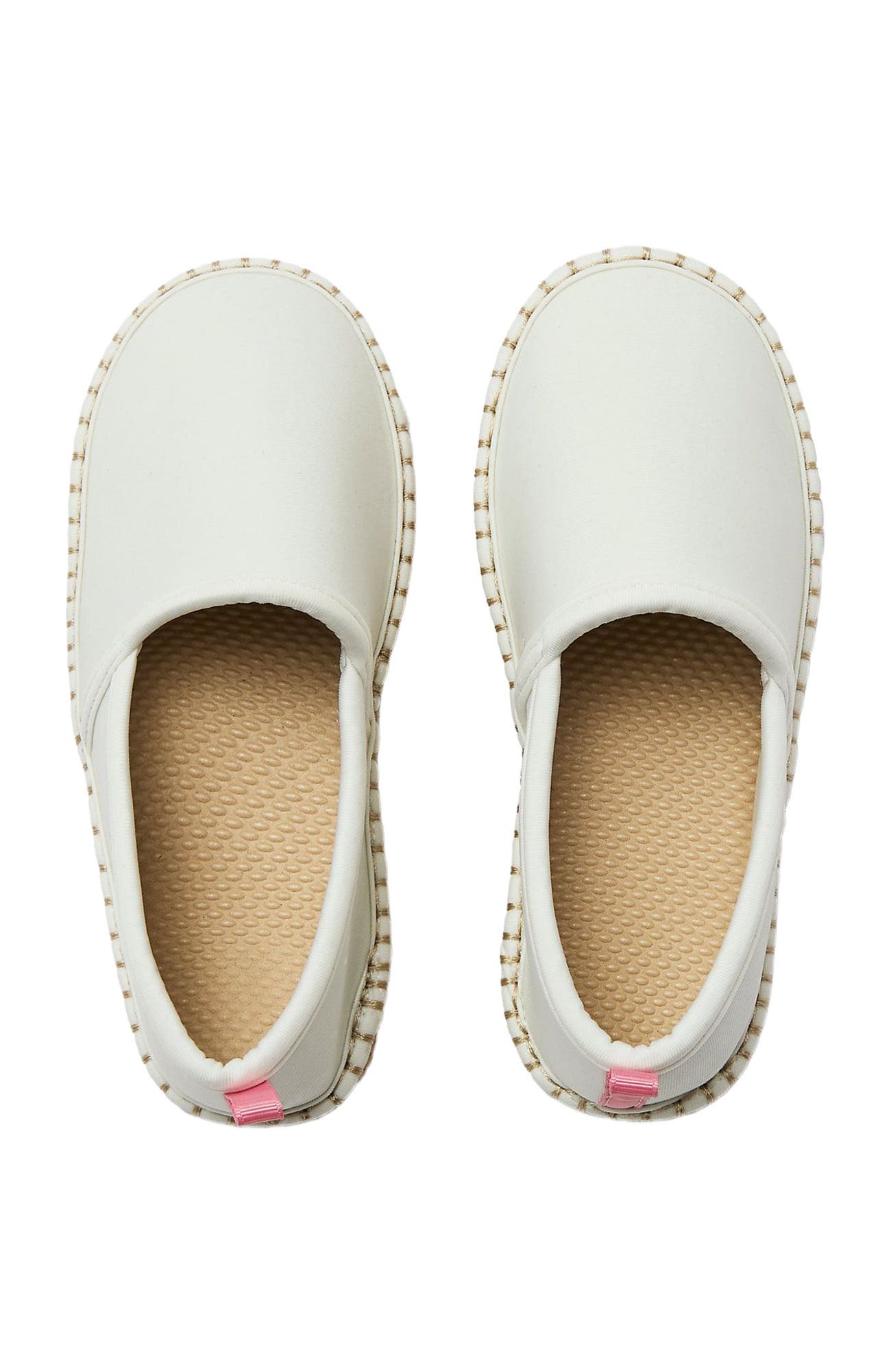 Lands' End Kids Espadrille Beach and Water Shoes, Alternate, color, White